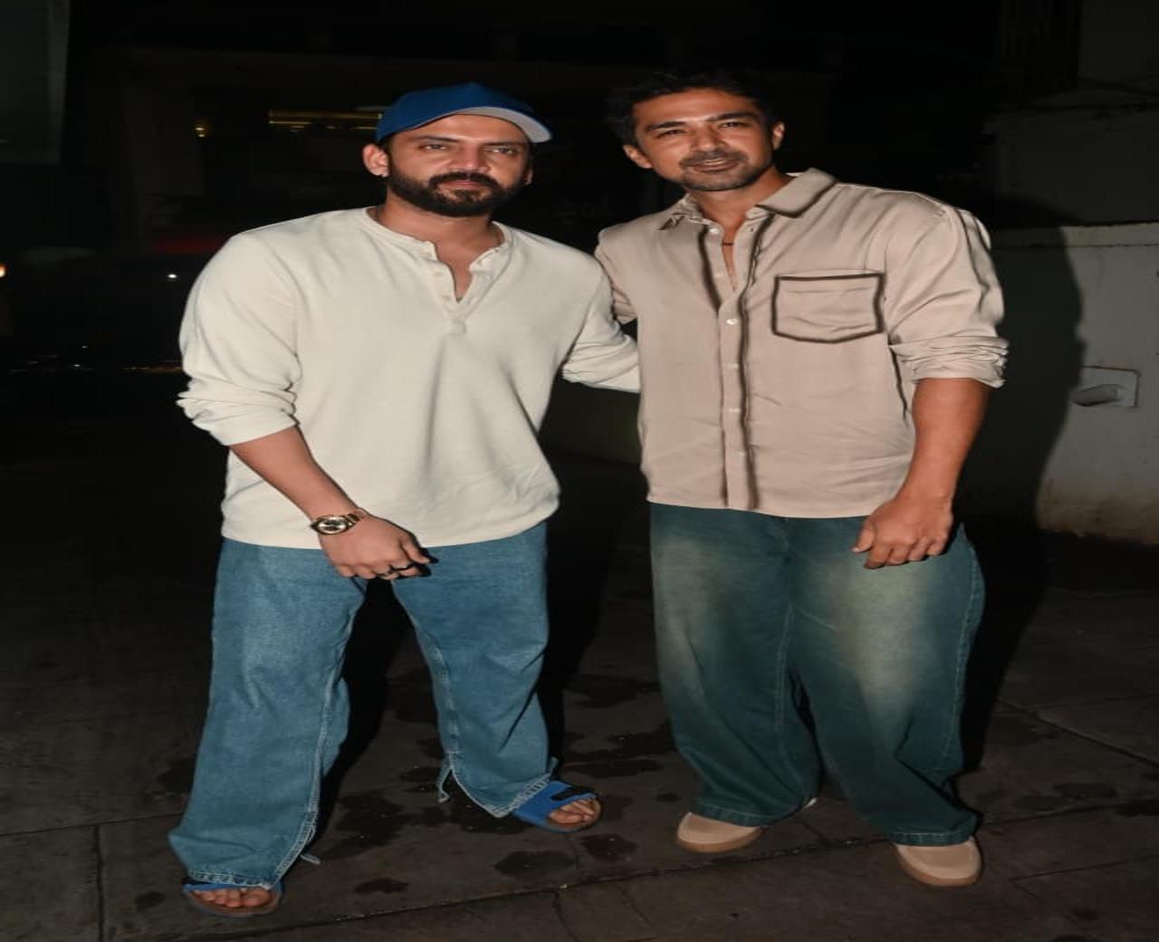 Zaheer Iqbal and Saqib Saleem were seen together at the Excel Office in Khar on Friday.